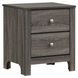 Santino Gray 2 Drawer Nightstand