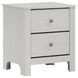 Santino White 2 Drawer Nightstand