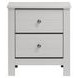 Santino White 2 Drawer Nightstand
