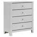 Santino White 4 Drawer Chest