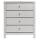 Santino White 4 Drawer Chest