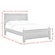 Santino White Full Panel Bed
