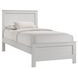 Santino White Twin Panel Bed