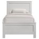 Santino White Twin Panel Bed
