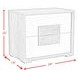 Vega White and Gray 2 Drawer Nightstand with USB Charging