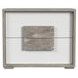 Vega White and Gray 2 Drawer Nightstand with USB Charging