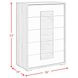 Vega Whites and Gray 5 Drawer Chest