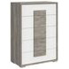 Vega Whites and Gray 5 Drawer Chest
