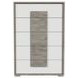 Vega Whites and Gray 5 Drawer Chest