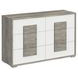 Vega White and Gray 6 Drawer Dresser