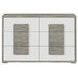 Vega White and Gray 6 Drawer Dresser