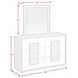 Vega White and Gray 6 Drawer Dresser and Rectangular Mirror