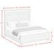 Vega White and Gray King Panel Bed with LED