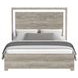 Vega White and Gray King Panel Bed with LED