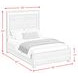 Vega White and Gray Queen Panel Bed with LED