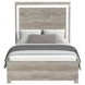 Vega White and Gray Queen Panel Bed with LED