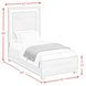 Vega White and Gray Twin Panel Bed with LED