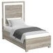 Vega White and Gray Twin Panel Bed with LED