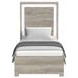 Vega White and Gray Twin Panel Bed with LED