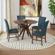 Veronica Denim Blue Upholstered Dining Side Chair Set of 2