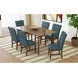 Veronica Denim Blue Upholstered Dining Side Chair Set of 2