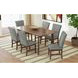 Veronica Dark Gray Upholstered Dining Side Chair Set of 2