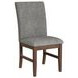 Veronica Dark Gray Upholstered Dining Side Chair Set of 2