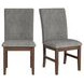 Veronica Dark Gray Upholstered Dining Side Chair Set of 2
