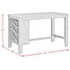 Veronica Walnut and Dark Gray Upholstered 3 Piece Kitchen Island Set with USB Charging