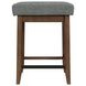 Veronica Walnut and Dark Gray Upholstered 3 Piece Kitchen Island Set with USB Charging