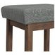 Veronica Walnut and Dark Gray Upholstered 3 Piece Kitchen Island Set with USB Charging