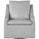 Asher Steamboat Ice Leather Swivel Accent Chair
