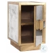 Savannah Antique Mirror And Gold Leaf 1 Door Cabinet