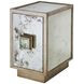 Savannah Silver Leaf 1 Door Side Table Cabinet