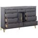 Symmetry Gray Upholstered Panel Bedroom Set