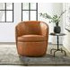 Barolo Vintage Caramel Leather Swivel Club Chair