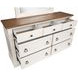 Crownfall Whisper White and Cerused Nutmeg 7 Drawer Dresser