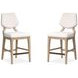 Sunset Cove Cream Upholstered Counter Height Chair Set of 2