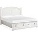 Crownfall Whisper White and Cerused Nutmeg Queen Storage Panel Bed