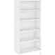 Studio C White 5 Shelf Bookcase