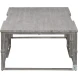 Alden Brushed Silver Large Rectangular Coffee Table