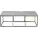 Alden Brushed Silver Large Rectangular Coffee Table