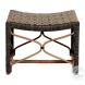 Bennet Black And Natural Rattan Stool