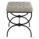 Galvin Gray And Textured Black Stool