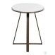 Rylan Brushed Copper And White Marble Side Table