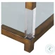 Kensley Tempered Glass and Mountain Brass Coffee Table