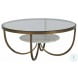 Wilbur Forged Champagne And Ivory Marble Coffee Table