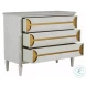 Kaitlin Cerused White And Stained Brass Chest