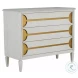 Kaitlin Cerused White And Stained Brass Chest