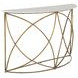 Wayland White Banswara Marble And Antique Aged Brass Console Table